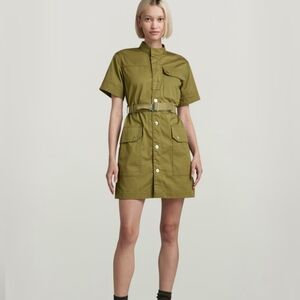 G-Star Raw Utility Dress Olive Size SMALL